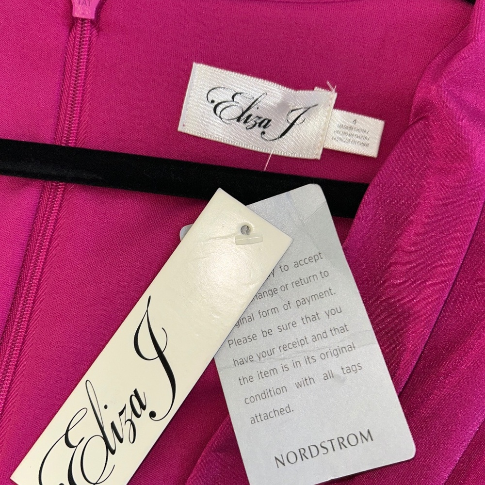 Eliza J dress. Size 4. Fuchsia pink. Brand new with tags attached.
